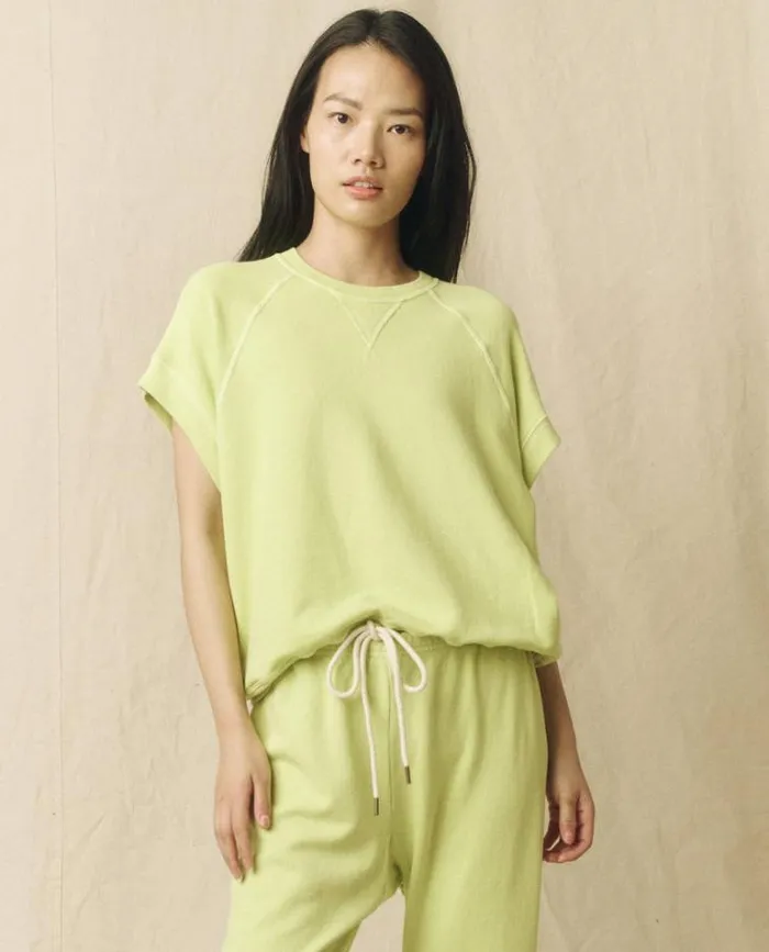 Tops Women039s The Great The Wedge Sweatshirt Lime Zest