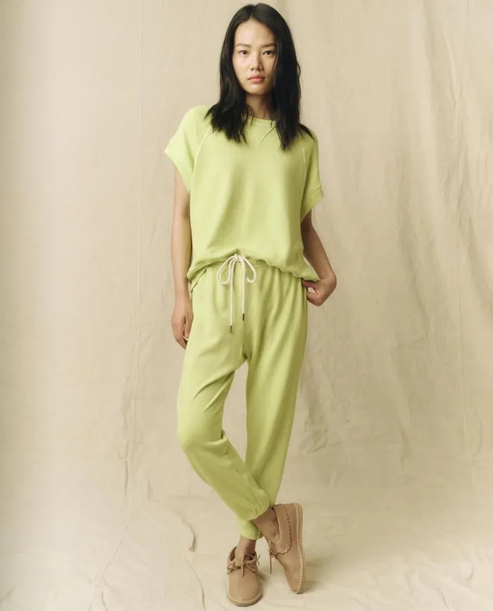 Tops Women039s The Great The Wedge Sweatshirt Lime Zest