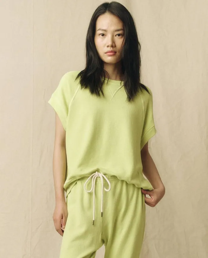 Tops Women039s The Great The Wedge Sweatshirt Lime Zest