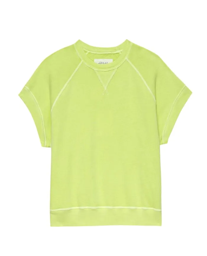 Tops Women039s The Great The Wedge Sweatshirt Lime Zest