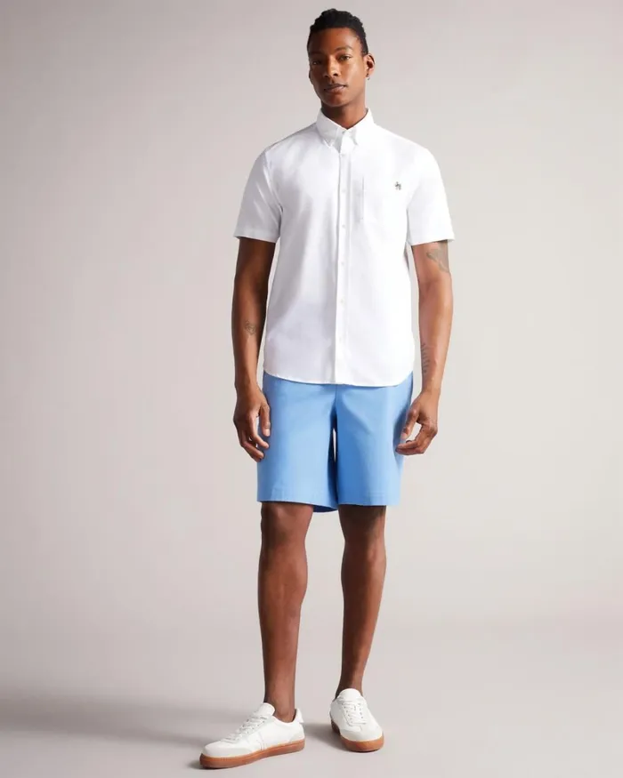 Twill Drawstring Shorts Blue Men Ted Baker Clothing Twill Drawstring Shorts Blue Men Ted Baker Clothing