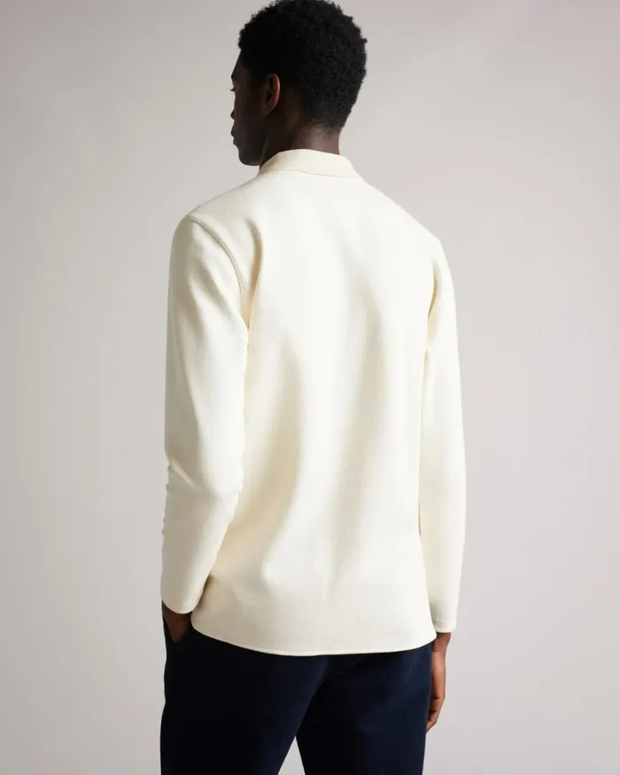 Twill Jersey Polo Shirt Natural Men Ted Baker Tops