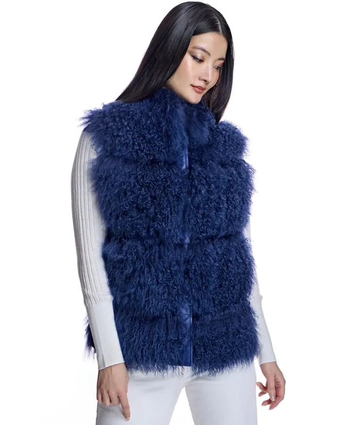 Vests Women039s Maximilian Tibetan Lamb Poly Vest