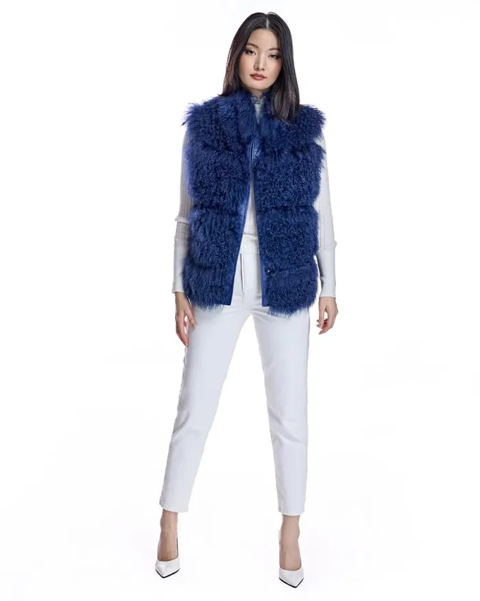 Vests Women039s Maximilian Tibetan Lamb Poly Vest