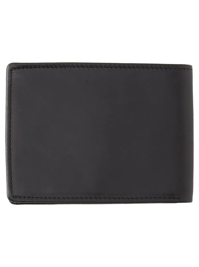 Wallets Men Quiksilver Mac TriFold Leather Wallet Black Wallets Men Quiksilver Mac TriFold Leather Wallet Black