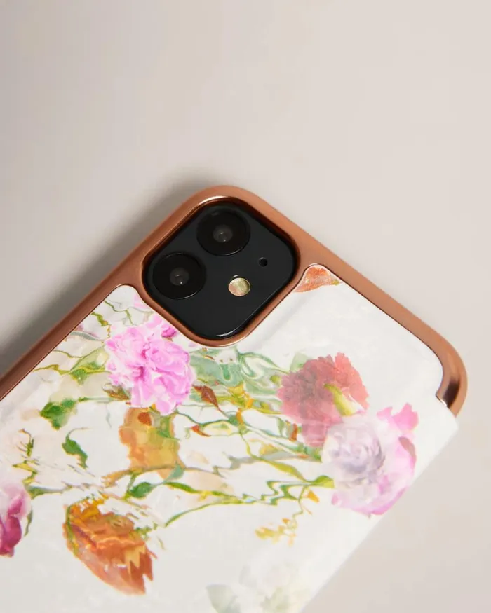 Watercolour Floral IPhone 11 Mirror Case Pale Pink Women Ted Baker Tech Accessories