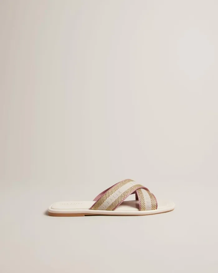 Webbing Strap Sandals Ivory Women Ted Baker Sandals and Sliders Webbing Strap Sandals Ivory Women Ted Baker Sandals and Sliders