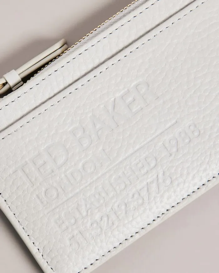 Webbing Zip Leather Card Holder Light Gray Women Ted Baker Wallets and Card Holders Webbing Zip Leather Card Holder Light Gray Women Ted Baker Wallets and Card Holders