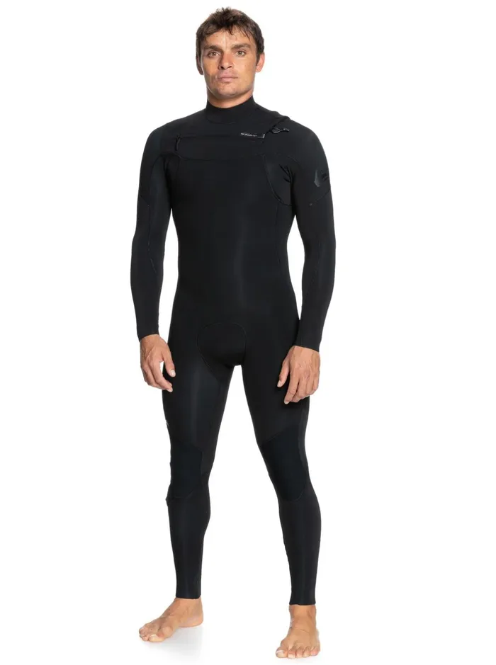 Wetsuits Men Quiksilver 43 Everyday Sessions ChestZip Wetsuit Black