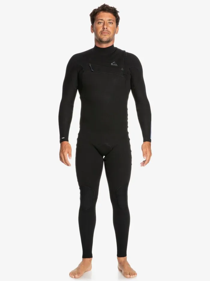 Wetsuits Men Quiksilver 43 Highline Chest Zip Wetsuit Black