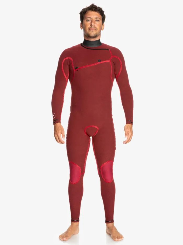 Wetsuits Men Quiksilver 43 Highline Chest Zip Wetsuit Black
