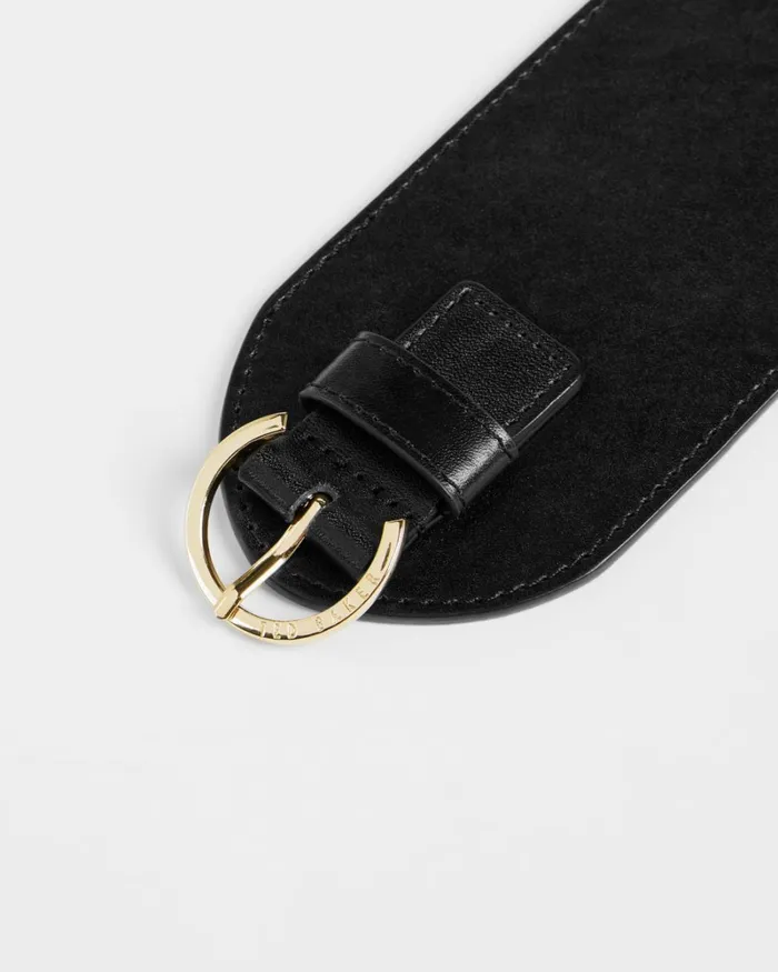 Wide Waist Shaped Belt Black Women Ted Baker Belts
