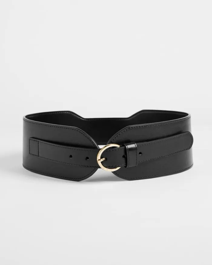 Wide Waist Shaped Belt Black Women Ted Baker Belts