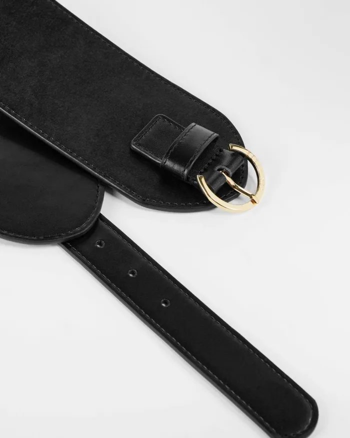 Wide Waist Shaped Belt Black Women Ted Baker Belts