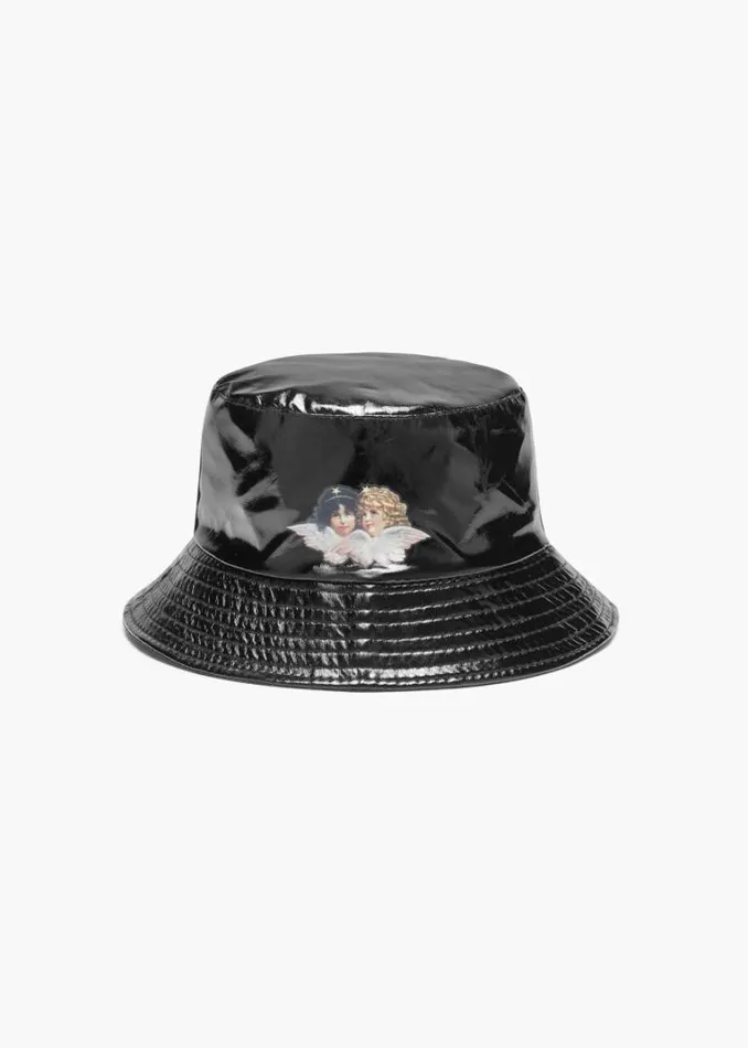 WomenAccessories Fiorucci Angels Vinyl Bucket Hat Black One Size
