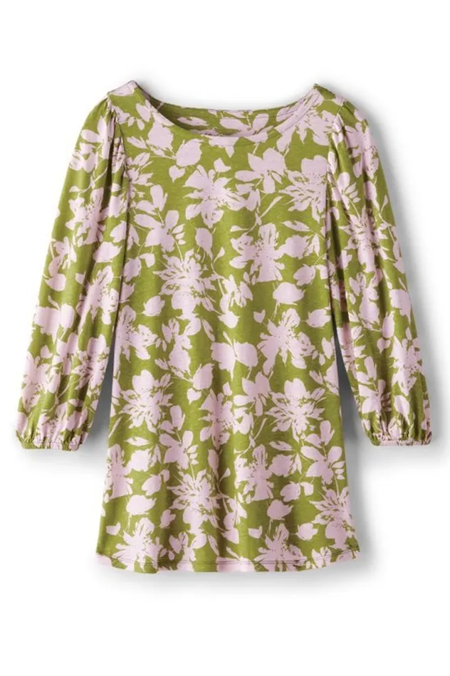 Women Ainsley Linen Blend Tunic Ink Blooms Green Soft Surroundings Tops Women Ainsley Linen Blend Tunic Ink Blooms Green Soft Surroundings Tops
