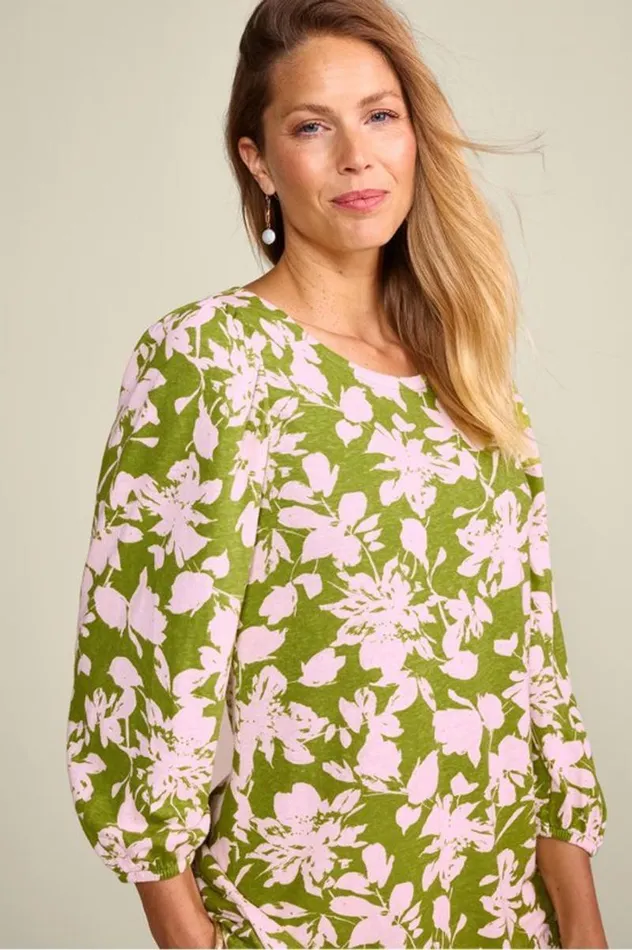 Women Ainsley Linen Blend Tunic Ink Blooms Green Soft Surroundings Tops Women Ainsley Linen Blend Tunic Ink Blooms Green Soft Surroundings Tops