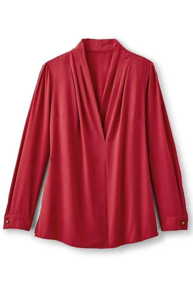 Women Akira Blouse Garnet Soft Surroundings Tops Women Akira Blouse Garnet Soft Surroundings Tops