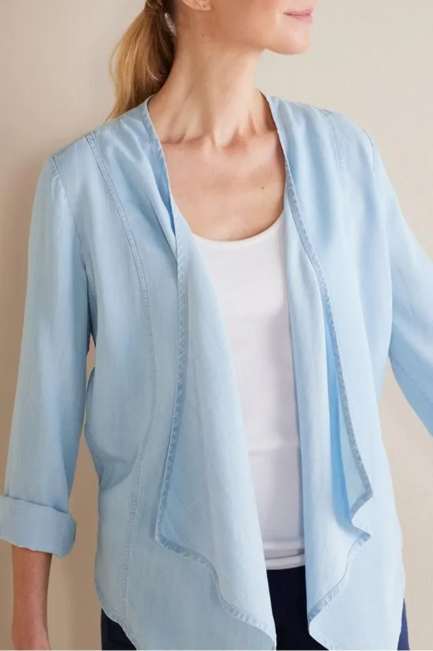 Women Alicante Tencel Topper Light Chambray Soft Surroundings Toppers Women Alicante Tencel Topper Light Chambray Soft Surroundings Toppers
