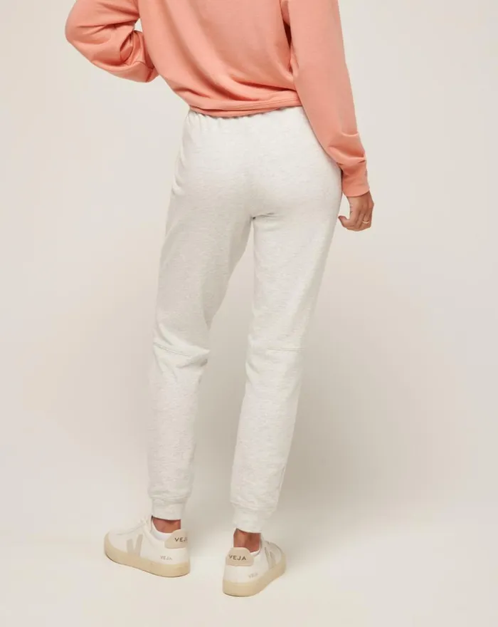 Women All Bottoms TravisMathew CLOUD FLEECE JOGGER Heather Light Grey