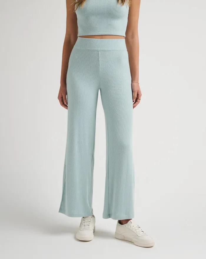 Women All Bottoms TravisMathew EVENING RETREAT WIDE RIB PANT Mist