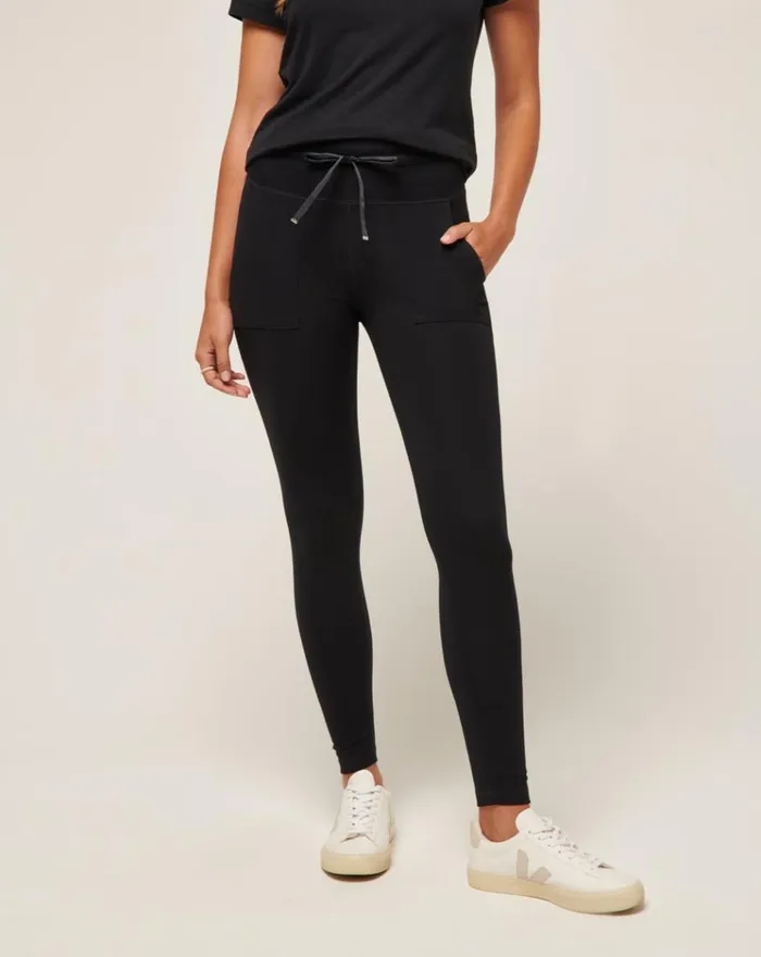 Women All Bottoms TravisMathew FRIDAY PONTE POCKET LEGGING Black