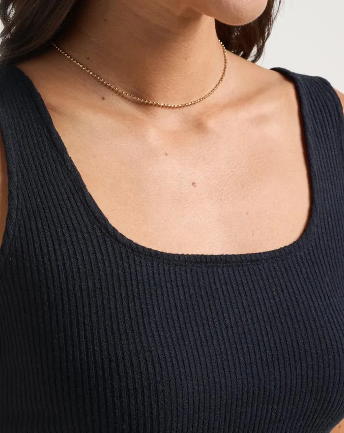 Women All Tops TravisMathew ADARE WIDE RIB TANK Black
