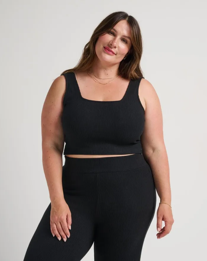 Women All Tops TravisMathew ADARE WIDE RIB TANK Black