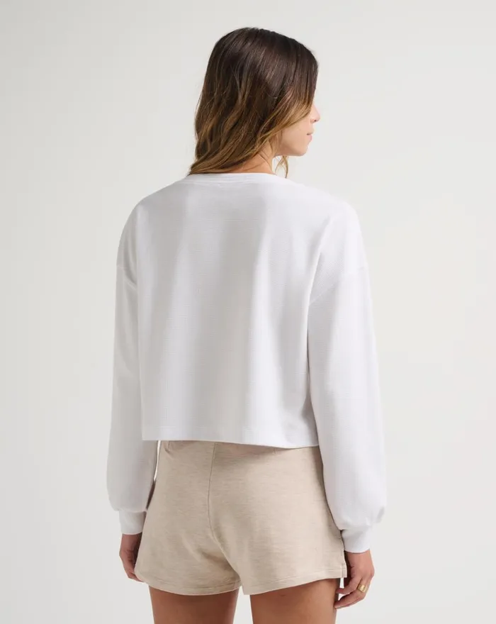 Women All Tops TravisMathew CASUAL ACQUAINTANCE WAFFLE TOP White