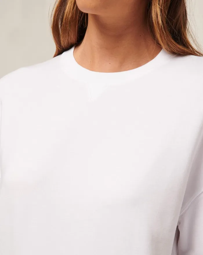 Women All Tops TravisMathew CLOUD TERRY CREW White