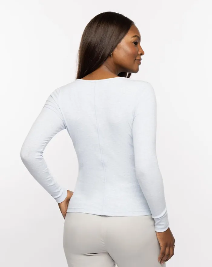Women All Tops TravisMathew COCKTAIL HOUR CLOUD RIBBED TOP Heather Kentucky