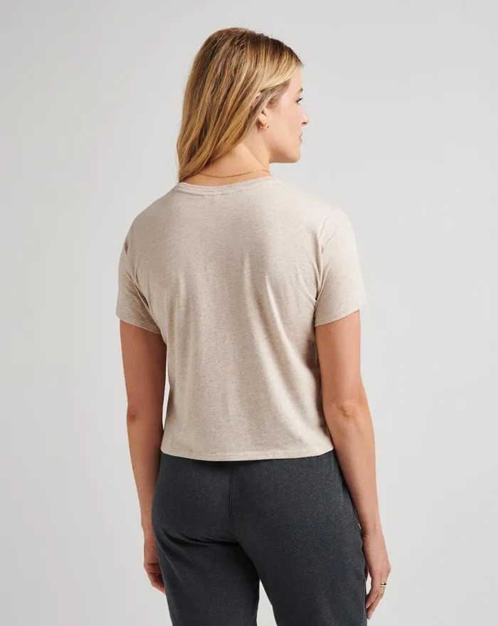 Women All Tops TravisMathew MORNING LIGHT GRAPHIC TEE Heather Atmosphere