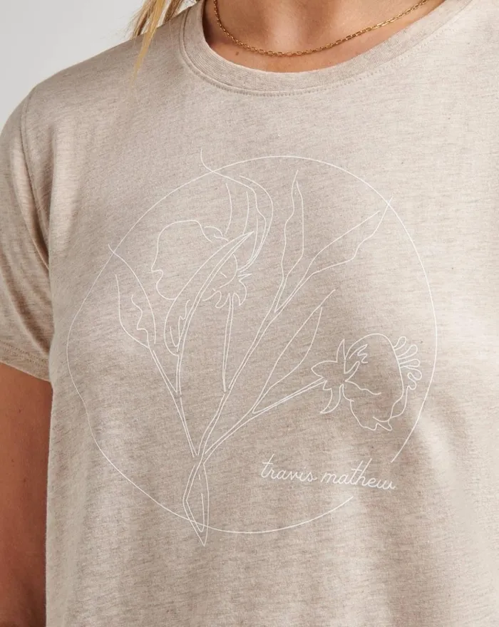 Women All Tops TravisMathew MORNING LIGHT GRAPHIC TEE Heather Atmosphere