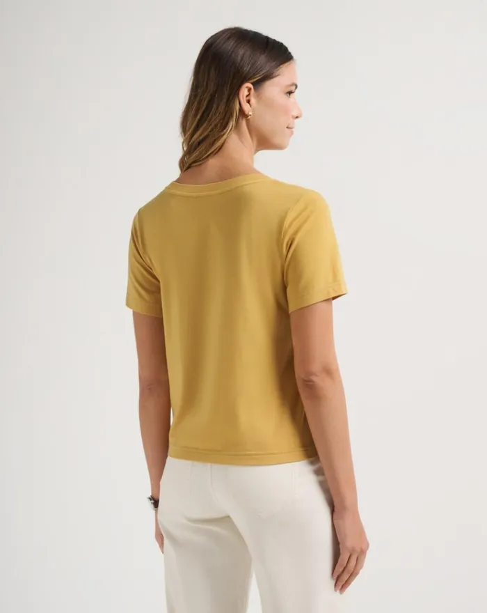 Women All Tops TravisMathew PHILLIPA TOP Bright Gold
