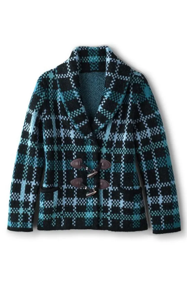 Women Alpine Plaid Sweater Coat Naturally Fall Plaid Soft Surroundings Tops Women Alpine Plaid Sweater Coat Naturally Fall Plaid Soft Surroundings Tops