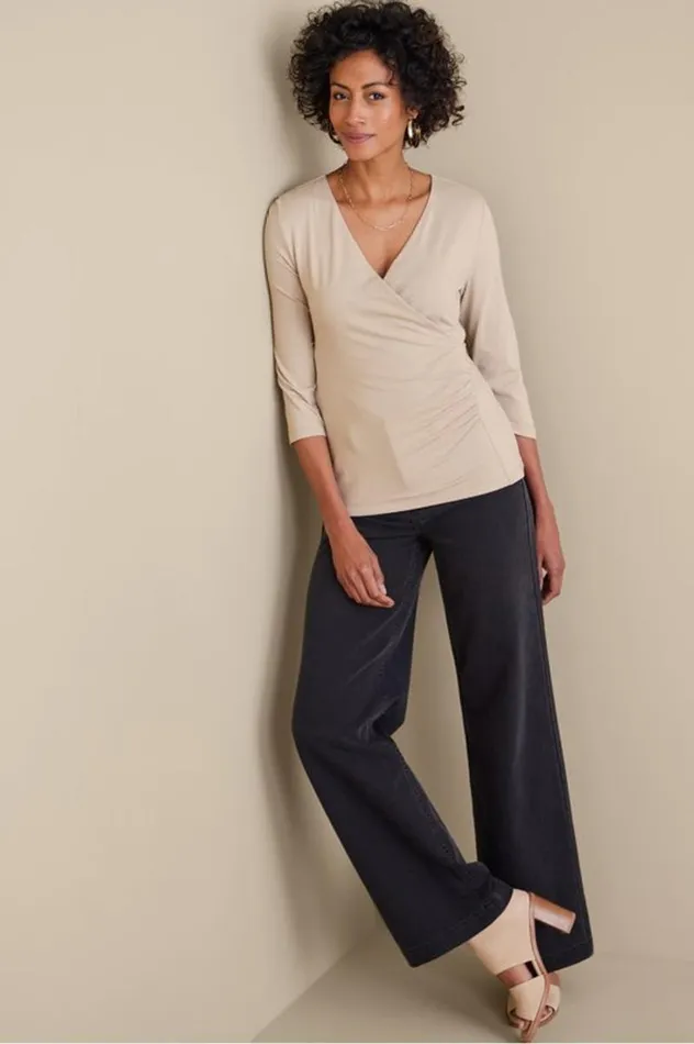 Women Alyssa Knit Top Black Soft Surroundings Tops Women Alyssa Knit Top Black Soft Surroundings Tops