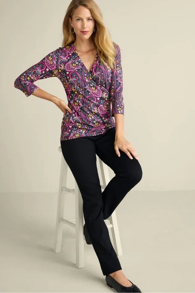 Women Alyssa Knit Top Black Soft Surroundings Tops Women Alyssa Knit Top Black Soft Surroundings Tops