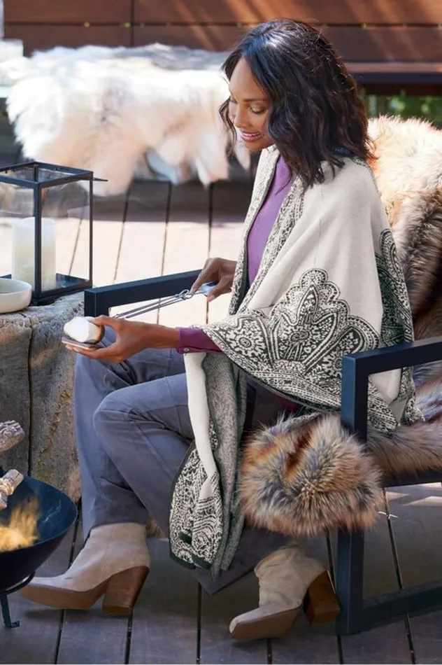 Women Amedeo Wrap Ecru Soft Surroundings Scarves and Wraps Women Amedeo Wrap Ecru Soft Surroundings Scarves and Wraps