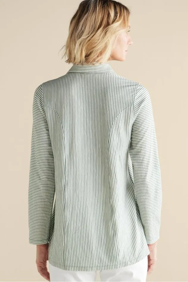 Women Anisa Tunic Green Milieu Stripe Soft Surroundings Tops Women Anisa Tunic Green Milieu Stripe Soft Surroundings Tops