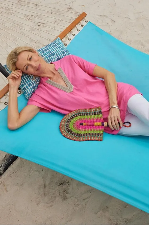 Women Annalise Linen Blend Tunic Azalea Pink Soft Surroundings Tops Women Annalise Linen Blend Tunic Azalea Pink Soft Surroundings Tops