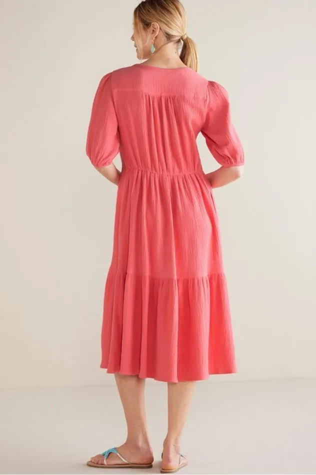 Women Arielle Gauze Midi Dress Sunkist Coral Soft Surroundings Dresses Women Arielle Gauze Midi Dress Sunkist Coral Soft Surroundings Dresses