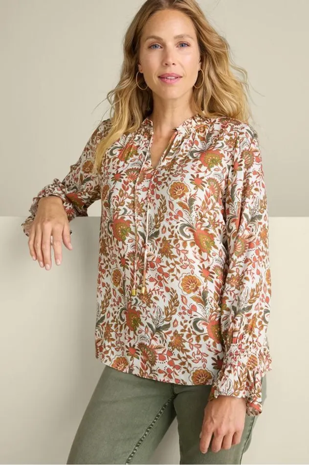 Women Asha Long Sleeve Top Autumnal Garden Soft Surroundings Tops