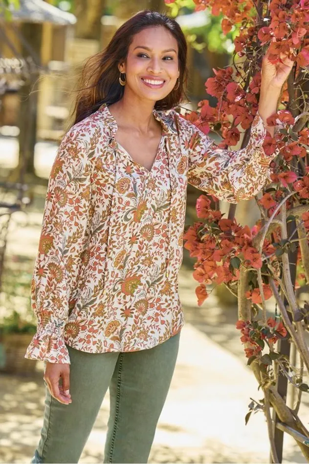 Women Asha Long Sleeve Top Autumnal Garden Soft Surroundings Tops Women Asha Long Sleeve Top Autumnal Garden Soft Surroundings Tops
