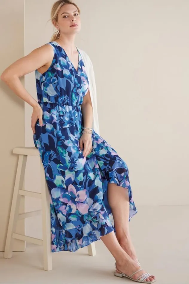 Women Ashlyn Maxi Dress Purple Floral Soft Surroundings Dresses Women Ashlyn Maxi Dress Purple Floral Soft Surroundings Dresses