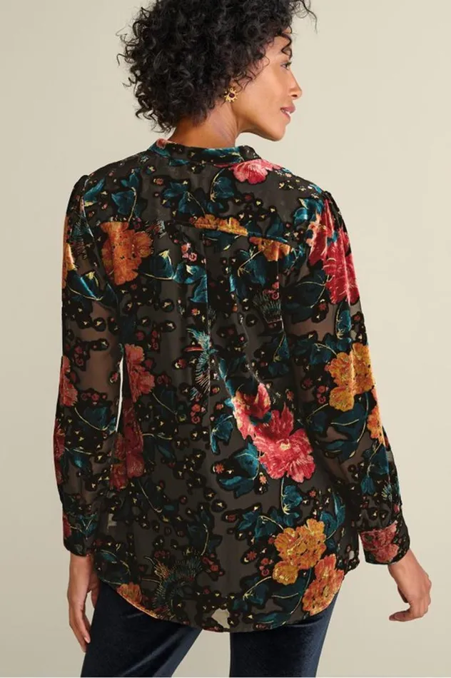 Women Autumn Velvet Tunic Black Multi Soft Surroundings Tops Women Autumn Velvet Tunic Black Multi Soft Surroundings Tops