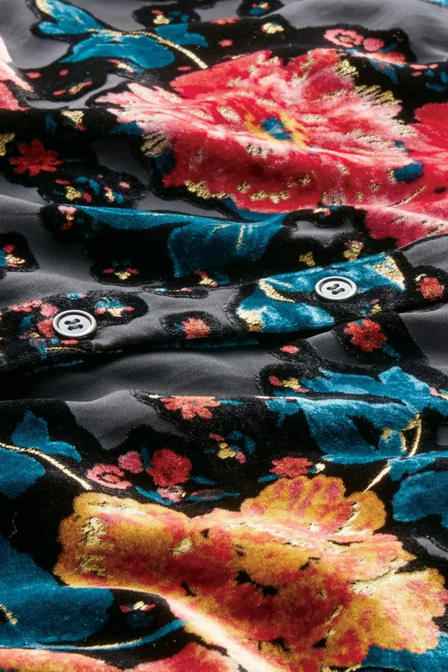 Women Autumn Velvet Tunic Black Multi Soft Surroundings Tops Women Autumn Velvet Tunic Black Multi Soft Surroundings Tops