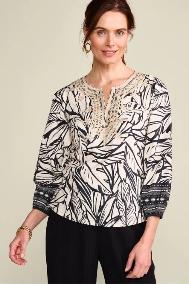 Women Bellamy Top Paolo Palmosasco Border Soft Surroundings Tops