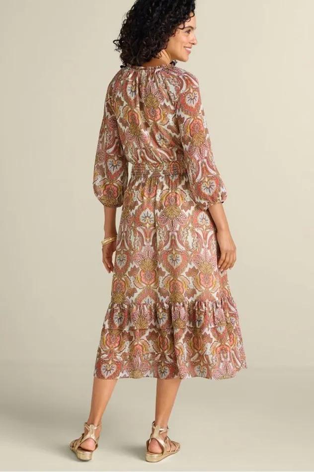 Women Betsey Midi Dress Global Scarf Cream Coral Soft Surroundings Dresses Women Betsey Midi Dress Global Scarf Cream Coral Soft Surroundings Dresses