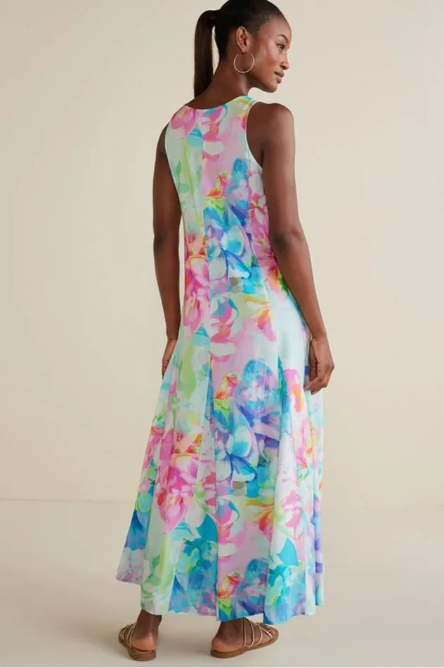 Women Brenda Maxi Dress Painterly Multi Floral Soft Surroundings Dresses Women Brenda Maxi Dress Painterly Multi Floral Soft Surroundings Dresses