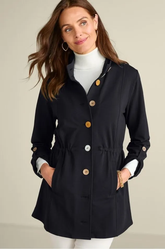 Women Caprice French Terry Jacket Black Soft Surroundings Jackets and Coats Women Caprice French Terry Jacket Black Soft Surroundings Jackets and Coats